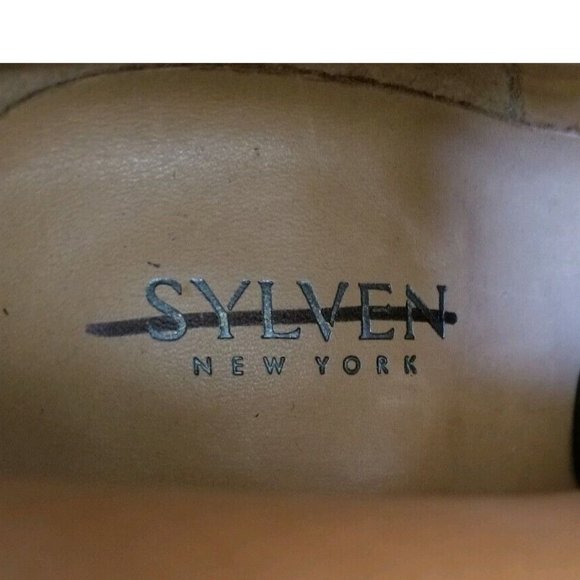 Sylven New York Anne Charcoal Black Leather Zip Boots Womens Size 8.5 - Picture 6 of 7